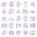 Business icons set. Included icon as Quick tips, Love letter, Seo gear. Vector Royalty Free Stock Photo