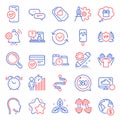 Business icons set. Included icon as Research, Timeline, Ice cream. Vector