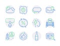 Business icons set. Included icon as Search mail, Messenger, Brainstorming signs. Vector