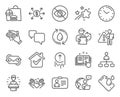 Business icons set. Included icon as Technical documentation, Time, Swipe up signs. Vector