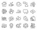 Business icons set. Included icon as Timer, Eco energy, Users chat signs. Vector
