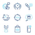 Business icons set. Included icon as Timer, Online buying, Seo signs. Vector