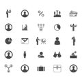 Business icons set. Icons for business, management, finance, strategy, user, marketing Royalty Free Stock Photo