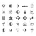 Business icons set. Icons for business, management, finance, strategy, user, marketing Royalty Free Stock Photo