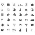 Business icons set. Icons for business, management, finance, strategy, user, marketing Royalty Free Stock Photo