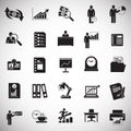Business icons set on white background for graphic and web design, Modern simple vector sign. Internet concept. Trendy symbol for Royalty Free Stock Photo