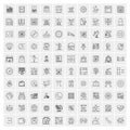 100 Business Icons Universal Set for Web and Mobile Royalty Free Stock Photo