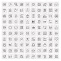 100 Business Icons Universal Set for Web and Mobile Royalty Free Stock Photo