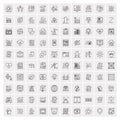100 Business Icons Universal Set for Web and Mobile Royalty Free Stock Photo