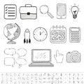 Business icons. Vector drawing Royalty Free Stock Photo