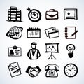 Business icons. Vector drawing Royalty Free Stock Photo