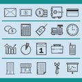 business icons. Vector illustration decorative design Royalty Free Stock Photo