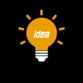 Idea concept light bulb icon logo vector illustration Idea sign thinking social media business marketing think s concept