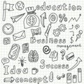 Business Idea doodles icons set. Vector Royalty Free Stock Photo