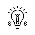 Black line icon for Business Idea, business and idea Royalty Free Stock Photo