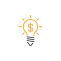 Business idea line icon, bulb outline vector logo, linear