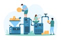 Business idea monetization, tech startup, tiny people make money, monetize ideas