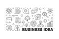 Business Idea vector outline illustration or banner Royalty Free Stock Photo