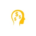Business ideas, money thinking vector icon Royalty Free Stock Photo