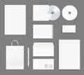 Business identity stationary. Office branding mockup corporate envelope folder set business card pen paper cd package Royalty Free Stock Photo