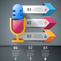Business illustration - microphone infographic.
