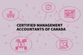 Business illustration showing the concept of certified management accountants of canada