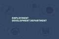 Business illustration showing the concept of employment development department Royalty Free Stock Photo
