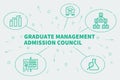 Business illustration showing the concept of graduate management Royalty Free Stock Photo