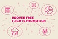 Business illustration showing the concept of hoover free flights