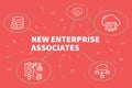 Business illustration showing the concept of new enterprise associates