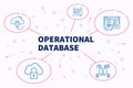 Business illustration showing the concept of operational database