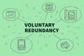 Business illustration showing the concept of voluntary redundancy