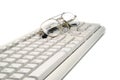 Business Image of Spectacles On Keyboard Royalty Free Stock Photo