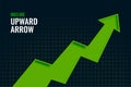 Business incline growth upward arrow trend background design