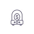 Business incubator icon, line vector