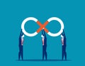 Business infinite cooperation. Concept Business vector illustration, Teamwork, Partnership Royalty Free Stock Photo