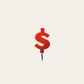 Business inflation vector concept. Symbol of rising prices, economy, finances. Minimal illustration.
