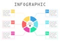 Business info graphic, circle chart, step by step, way to success Royalty Free Stock Photo