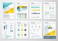 Business info graphics vector elements for corporate brochures