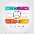 Business infographic Business success concept with graph. vector design. no8