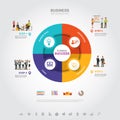 Business infographic Business success concept with graph. vector design. no10