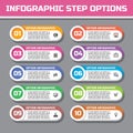 Business infographic concept - horizontal colored banners - vector layout for presentation, brochure, website and other projects. Royalty Free Stock Photo