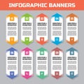 Business infographic concept - vertical colored banners - vector layout for presentation, brochure, website and other projects.