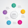 Business infographic.Business data visualization. Diagram with steps, processes, parts or options
