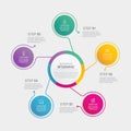 Business data visualization. Process chart. Abstract elements of graph, diagram with steps, options, parts or processes