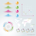 Business Infographic design elements on the grey Royalty Free Stock Photo