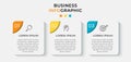 Minimal Business Infographics template. Timeline with 3 steps, options and marketing icons Royalty Free Stock Photo