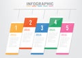 Business infographic element, Timeline option template with colo