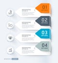 Business infographic elements template. Vector illustrations. Can be used for workflow layout, banner, diagram, number options, Royalty Free Stock Photo