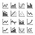 Business Infographic Graph Icons Set. Vector